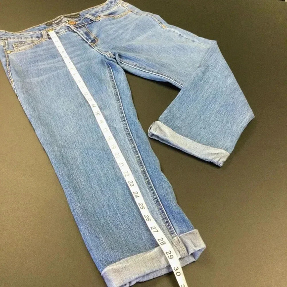 Vintage Jordache Womens Blue Denim Cuffed Skinny Crop Jeans Medium Wash Size 6 - Picture 5 of 13